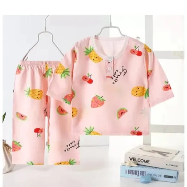 Cotton Silk 2 Pic Suit Sleepwear For Baby